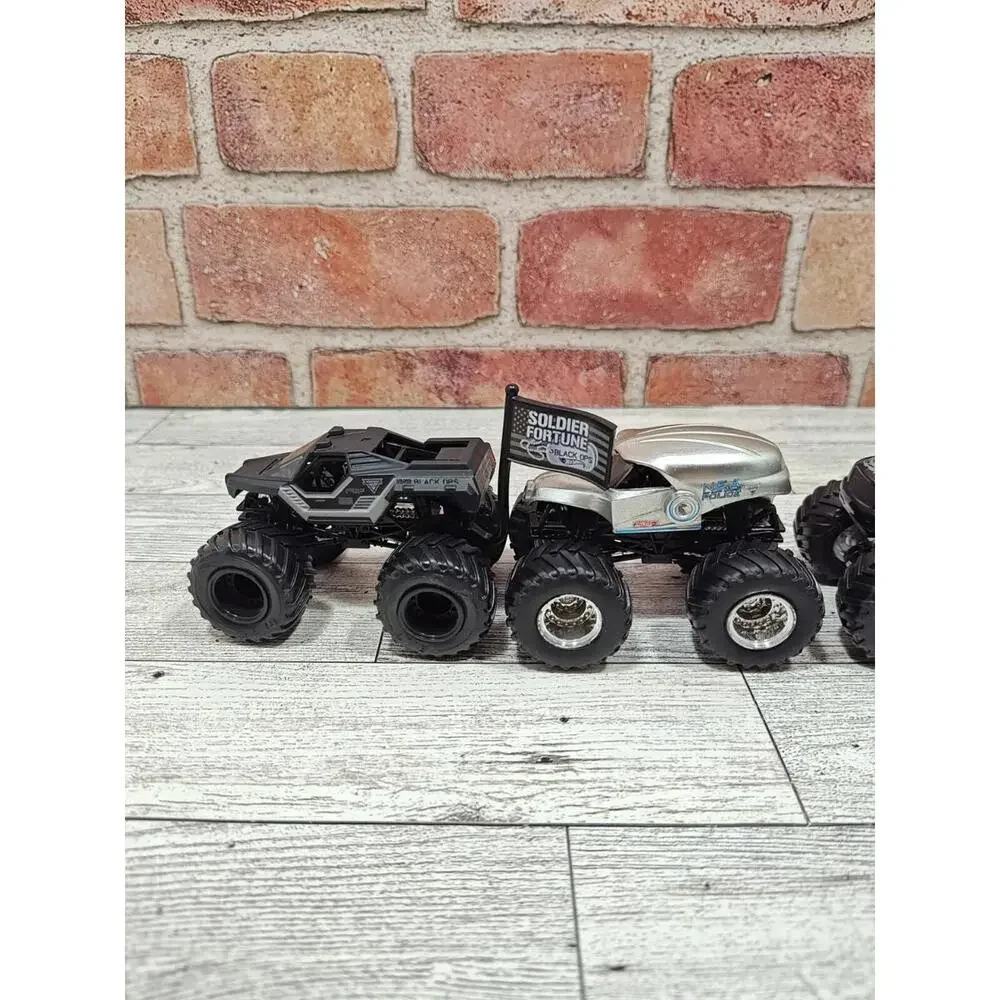 Hot Wheels Monster Jam Lot Mohawk Warrior/NEA Police/Black Ops Mattel 1:64
